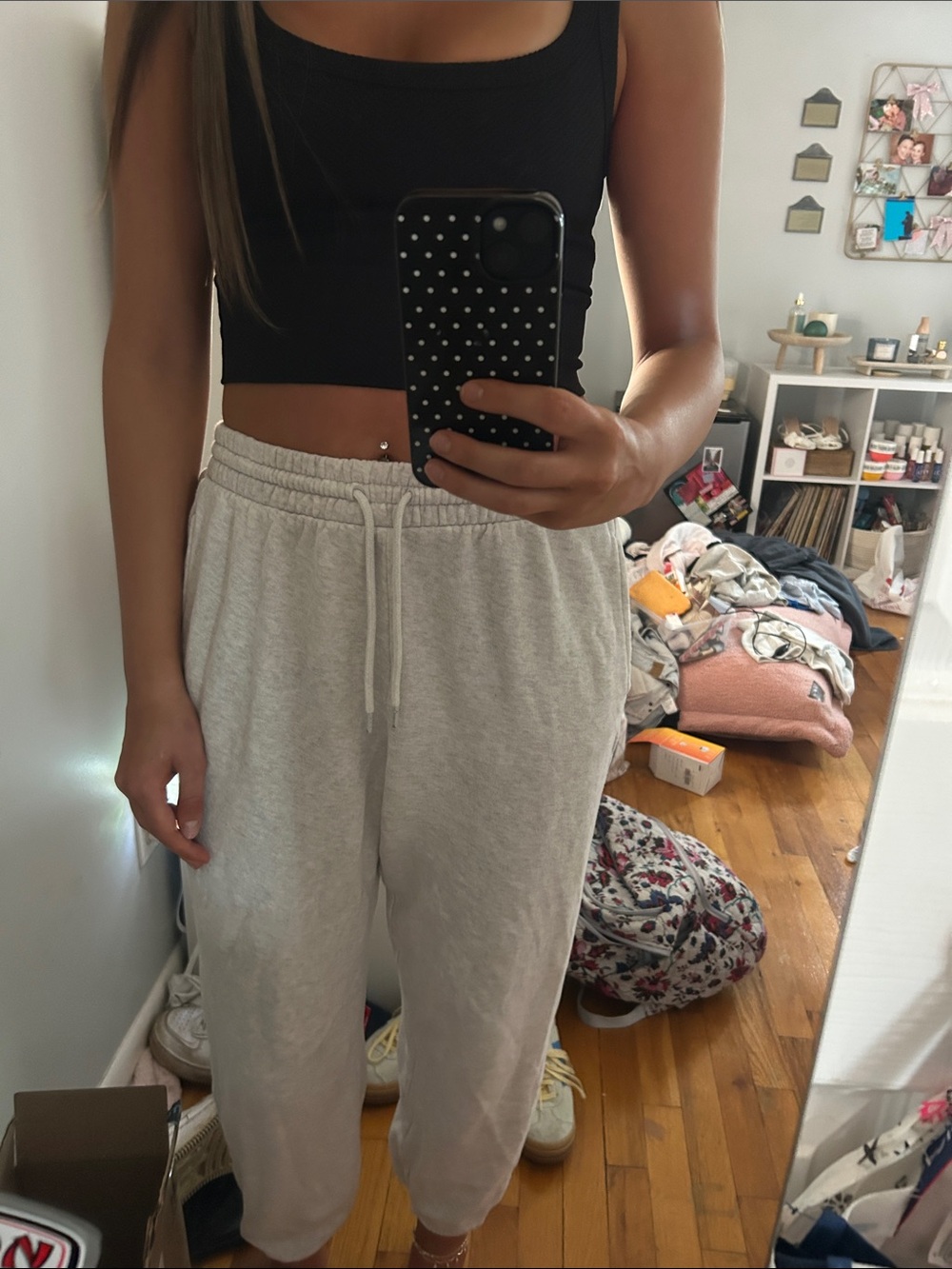 Light Gray Drawstring Sweatpants